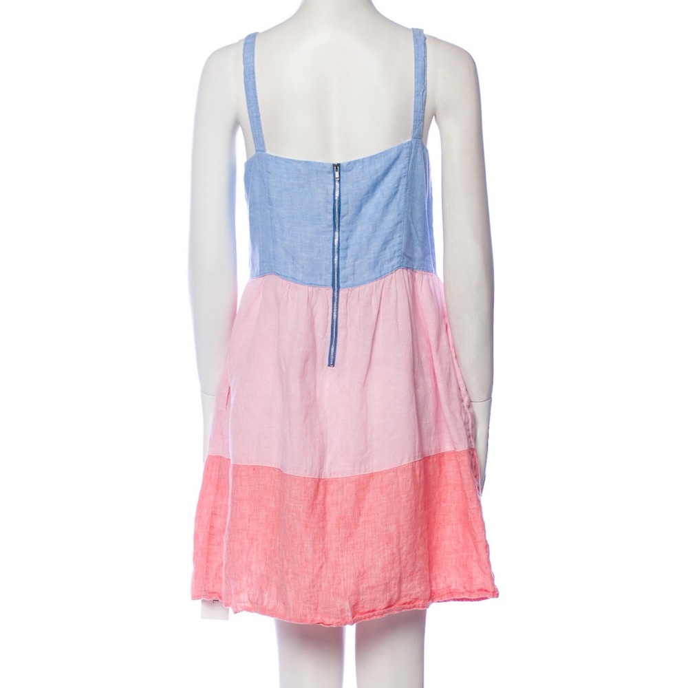 Cynthia Rowley color block linen mini dress - Picture 5 of 7